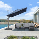 PURPLE LEAF UV Resistant Left-right Tilting Patio Umbrella Swivel Outdoor Umbrella