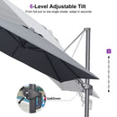 PURPLE LEAF UV Resistant Left-right Tilting Patio Umbrella Swivel Outdoor Umbrella