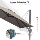 PURPLE LEAF UV Resistant Left-right Tilting Patio Umbrella Swivel Outdoor Umbrella