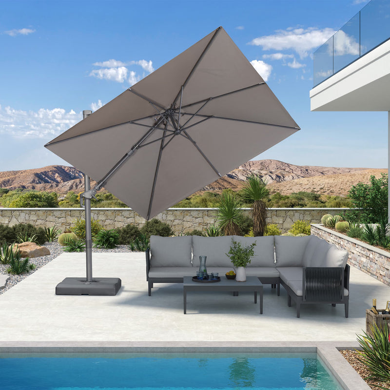 PURPLE LEAF UV Resistant Left-right Tilting Patio Umbrella Swivel Outdoor Umbrella