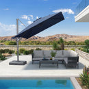 PURPLE LEAF UV Resistant Left-right Tilting Patio Umbrella Swivel Outdoor Umbrella