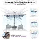 PURPLE LEAF UV Resistant Left-right Tilting Patio Umbrella Swivel Outdoor Umbrella