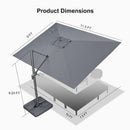 PURPLE LEAF Eco-friendly Affordable Patio Umbrella UV Resistant Sustainable Yard Umbrellas