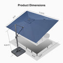 PURPLE LEAF Eco-friendly Affordable Patio Umbrella UV Resistant Sustainable Yard Umbrellas
