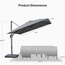 PURPLE LEAF Eco-friendly Affordable Patio Umbrella UV Resistant Sustainable Yard Umbrellas