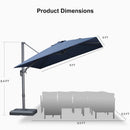 PURPLE LEAF Eco-friendly Affordable Patio Umbrella UV Resistant Sustainable Yard Umbrellas