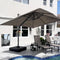 PURPLE LEAF Double Top Cantilever Patio Umbrella UV50+ Fade Resistant Outdoor Umbrellas