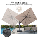 PURPLE LEAF UV Resistant Left-right Tilting Patio Umbrella Swivel Outdoor Umbrella