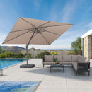 PURPLE LEAF UV Resistant Left-right Tilting Patio Umbrella Swivel Outdoor Umbrella