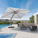 PURPLE LEAF UV Resistant Left-right Tilting Patio Umbrella Swivel Outdoor Umbrella