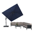 PURPLE LEAF UV Resistant Left-right Tilting Patio Umbrella Swivel Outdoor Umbrella