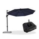 PURPLE LEAF Affordable Outdoor Umbrella with Base, Round Cantilever Umbrella for Garden