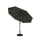 PURPLE LEAF Black Frame Outdoor Market Umbrellas Yard Tilting Patio Table Umbrella with Base