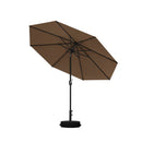 PURPLE LEAF Black Frame Outdoor Market Umbrellas Yard Tilting Patio Table Umbrella with Base