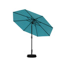 PURPLE LEAF Black Frame Outdoor Market Umbrellas Yard Tilting Patio Table Umbrella with Base