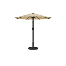 PURPLE LEAF Black Frame Outdoor Market Umbrellas Yard Tilting Patio Table Umbrella with Base