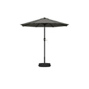 PURPLE LEAF Black Frame Outdoor Market Umbrellas Yard Tilting Patio Table Umbrella with Base