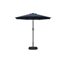 PURPLE LEAF Black Frame Outdoor Market Umbrellas Yard Tilting Patio Table Umbrella with Base