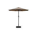 PURPLE LEAF Black Frame Outdoor Market Umbrellas Yard Tilting Patio Table Umbrella with Base