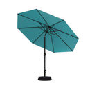 PURPLE LEAF Black Frame Outdoor Market Umbrellas Yard Tilting Patio Table Umbrella with Base