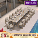 PURPLE LEAF Caesar Outdoor Dining Set Aluminum Luxury Patio Furniture Table and Chairs Set with Olifen Removable Thick Cushion and Pillow Patio Dining Sets for Garden Deck