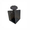 PURPLE LEAF in-ground umbrella base, black steel, cantilever patio umbrella support, space-saving design.