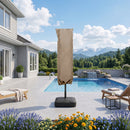 PURPLE LEAF Double-Sided Market Umbrella Covers Rectangular Patio Table Umbrella Cover with Zipper