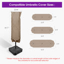 PURPLE LEAF Double-Sided Market Umbrella Covers Rectangular Patio Table Umbrella Cover with Zipper