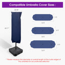 PURPLE LEAF Double-Sided Market Umbrella Covers Rectangular Patio Table Umbrella Cover with Zipper