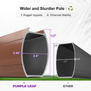 PURPLE LEAF Double Top 10 / 11 / 12 / 13 ft Round Aluminum Patio Umbrella in Wood Color