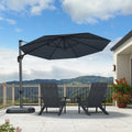 PURPLE_LEAF_Durable_Patio_Outdoor_Umbrella_Aluminum_Round_Cantilever_Sun_Yard_Umbrellas_Grey_10_Round