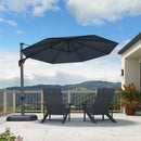 PURPLE_LEAF_Durable_Patio_Outdoor_Umbrella_Aluminum_Round_Cantilever_Sun_Yard_Umbrellas_Grey_10_Round