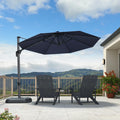 PURPLE_LEAF_Durable_Patio_Outdoor_Umbrella_Aluminum_Round_Cantilever_Sun_Yard_Umbrellas_Navy_Blue_10_Round