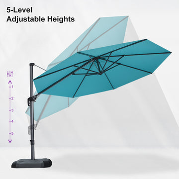 360° Patio Round Umbrella | For Cantilever, Deck Shade