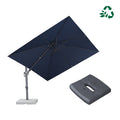 PURPLE LEAF UV Resistant Patio Umbrella with Base, Left-Right Tilt & 360° Swivel