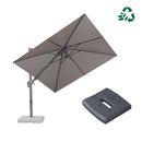 PURPLE LEAF UV Resistant Patio Umbrella with Base, Left-Right Tilt & 360° Swivel