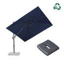 PURPLE LEAF UV Resistant Patio Umbrella with Base, Left-Right Tilt & 360° Swivel