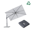 PURPLE LEAF UV Resistant Patio Umbrella with Base, Left-Right Tilt & 360° Swivel