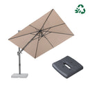 PURPLE LEAF UV Resistant Patio Umbrella with Base, Left-Right Tilt & 360° Swivel