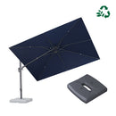 PURPLE LEAF UV Resistant Patio Umbrella with Base, Left-Right Tilt & 360° Swivel