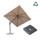 PURPLE LEAF UV Resistant Patio Umbrella with Base, Left-Right Tilt & 360° Swivel