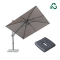 PURPLE LEAF UV Resistant Patio Umbrella with Base, Left-Right Tilt & 360° Swivel