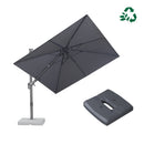 PURPLE LEAF UV Resistant Patio Umbrella with Base, Left-Right Tilt & 360° Swivel