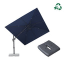 PURPLE LEAF UV Resistant Patio Umbrella with Base, Left-Right Tilt & 360° Swivel
