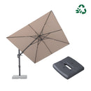 PURPLE LEAF UV Resistant Patio Umbrella with Base, Left-Right Tilt & 360° Swivel