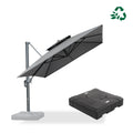 PURPLE LEAF UV50+ Fade Resistant Cantilever Umbrella, Patio Umbrellas with Base