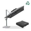 PURPLE LEAF UV50+ Fade Resistant Cantilever Umbrella, Patio Umbrellas with Base