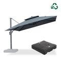 PURPLE LEAF UV50+ Fade Resistant Cantilever Umbrella, Patio Umbrellas with Base