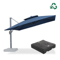 PURPLE LEAF UV50+ Fade Resistant Cantilever Umbrella, Patio Umbrellas with Base