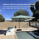 PURPLE LEAF Eco-friendly Affordable Patio Umbrella UV Resistant Sustainable Yard Umbrellas